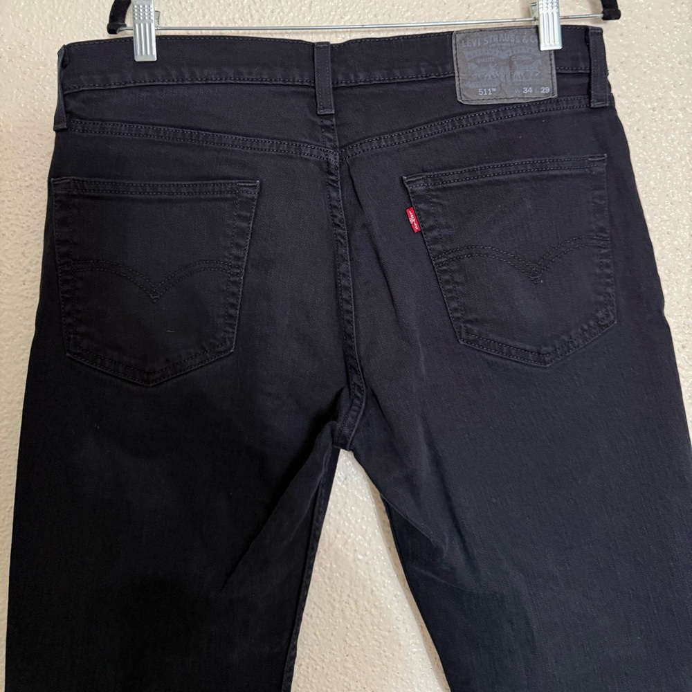 Levi's Men's Slim Straight Black Jeans 34x29